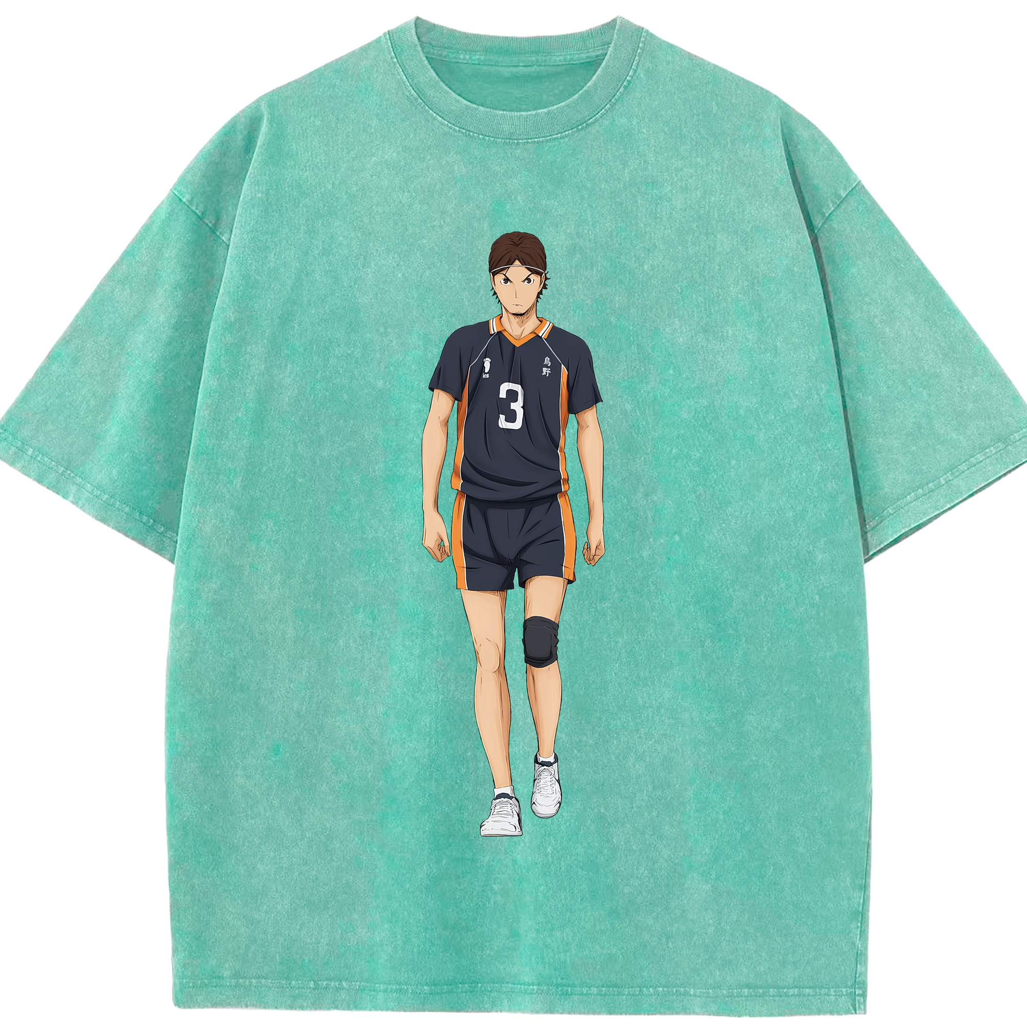 （画像用） ハイキュー!! Haikyu!! 綿100% ヴィンテージ風 半袖Tシャツ（フロントプリント）